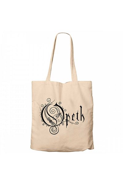 Z zepplin Opeth Logo Classic 2 Cream Zipper Cloth Bag Gabardine