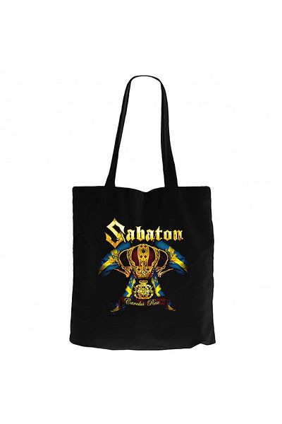 Z zepplin Sabaton Carolus Rex Black Canvas Tote Bag