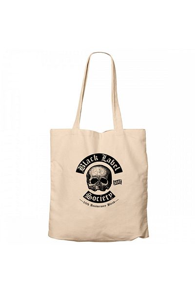 Z zepplin Black Label Society 20 Anniversary for Society Tour Cream Zippered Cloth Bag Gabardine
