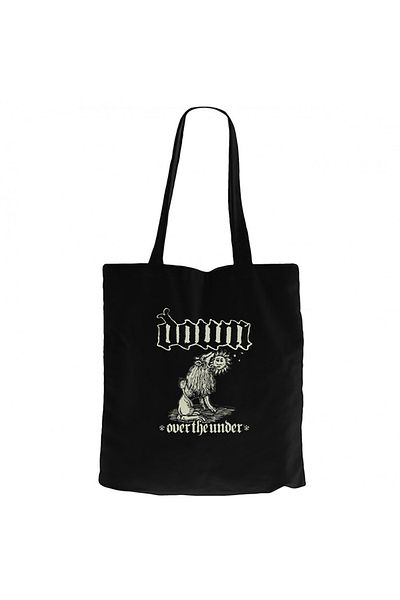 Z zepplin Down iii Over The Under Black Canvas Tote Bag