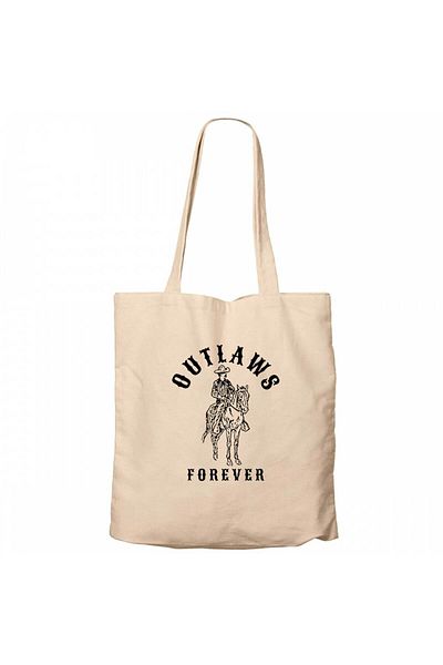 Z zepplin Red Dead Redemption 2 Outlaws Forever Cream Zippered Cloth Bag Gabardine