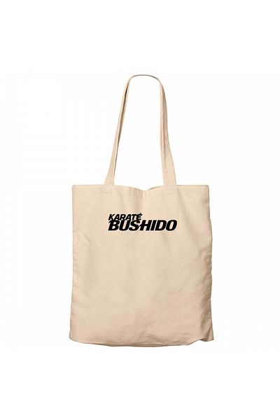 Z zepplin Karete Bushido Text Cream Canvas Tote Bag