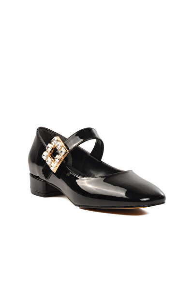 AYAKMOD Crna lakirana koža ženske visoke potpetice