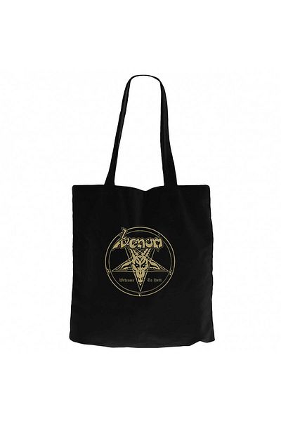 Z zepplin Venom Welcome To Hell Black Canvas Tote Bag