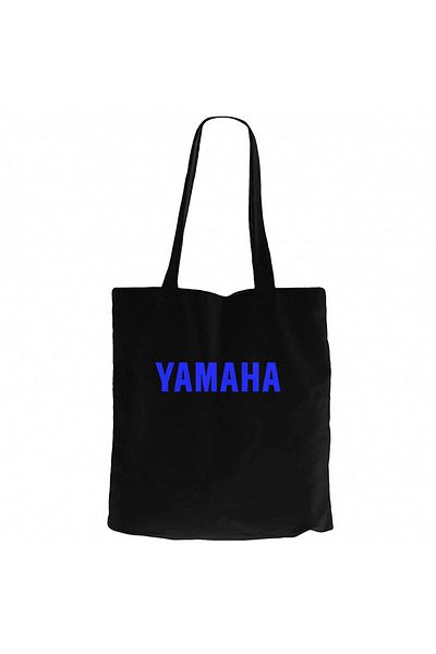 Z zepplin Yamha Text Blue Black Canvas Tote Bag