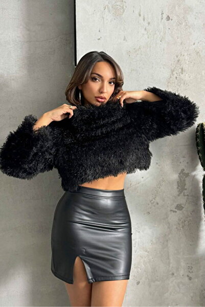 Caddebostan Moda Black Leather Mini Skirt Modern Premium Luxury Trend Design ...