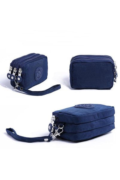 rinkadoll New Design Waterproof Cloth Wristband Three Zipper Small Light Wallet
