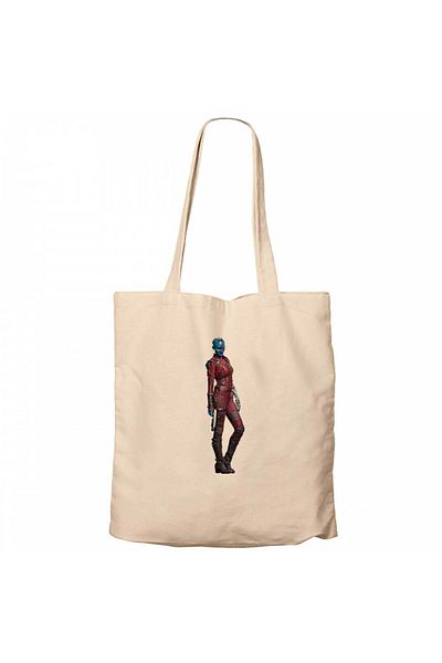 Z zepplin Guardians of the Galaxy Nebula Cream Zippered Cloth Bag Gabardine