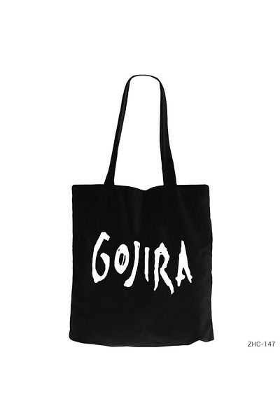 Z zepplin Μαύρη πάνινη τσάντα με λογότυπο Gojira