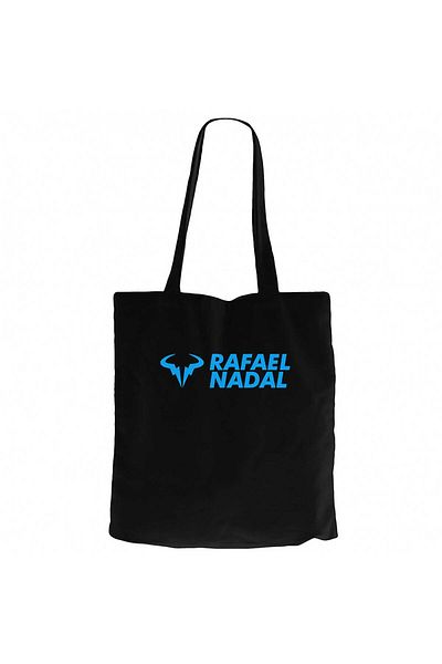 Z zepplin Rafael N. Blue Logo Text Μαύρη υφασμάτινη τσάντα με φερμουάρ Gabardine