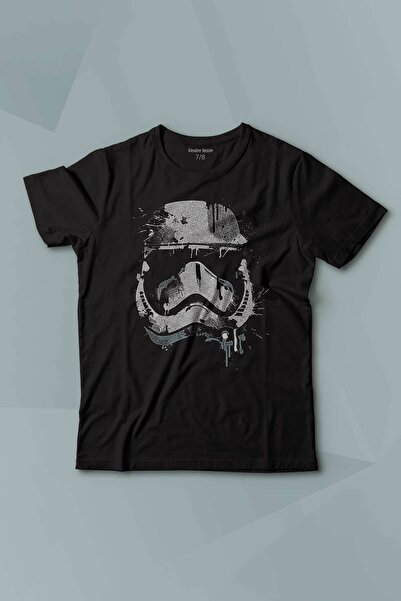 Kendim Seçtim Star Wars majica sa munjevitim dečkom - siva Štampano , kratki ...