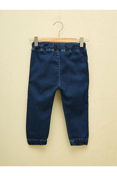 LC Waikiki LCW baby İndigo Beli Lastikli Basic Erkek Bebek Jogger Jean Pantolon