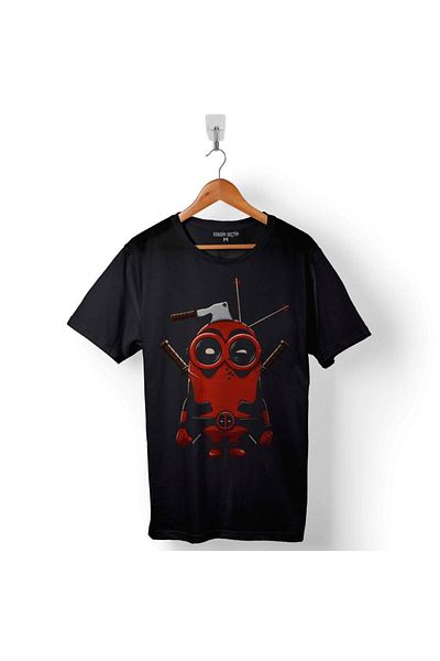 Kendim Seçtim Tricou negru Deadpool Minion Minions pentru bărbați