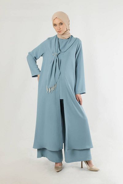 ZÜLAYS Set eșarfă Abaya Baby Blue