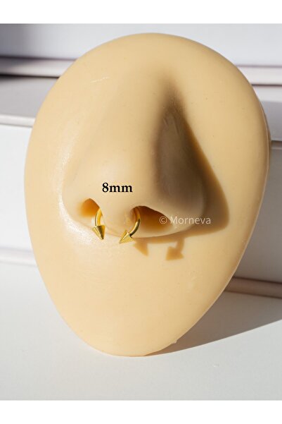 MORNEVA Cerrahi Çelik | Minik Sivri Uçlu Yarım Halka Helix Tragus Kıkırdak Septum Piercingi (1 Adet)