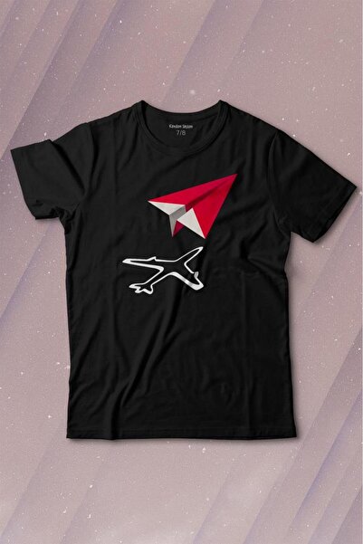 Kendim Seçtim Paper Plane Dreams Lives Fly Pilot Tricou imprimat Tricou pentr...