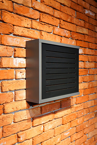 DOĞAN LİFE Modem Saklama Kutusu Sürgülü Model Yana Açılır 35y X 40g X 11d Çizgili Anrasit Siyah