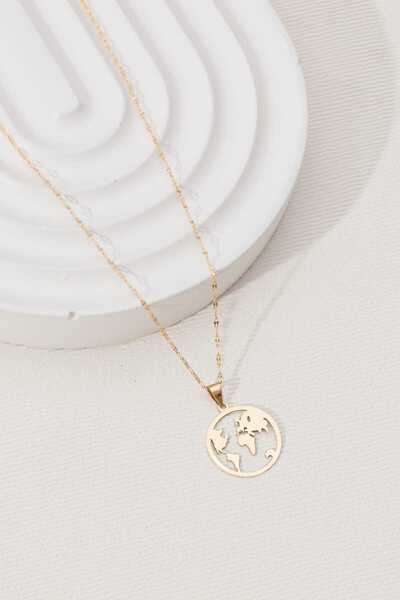 ZEYNEPLİ GOLD 14 Ayar Altın Dünya Kolye