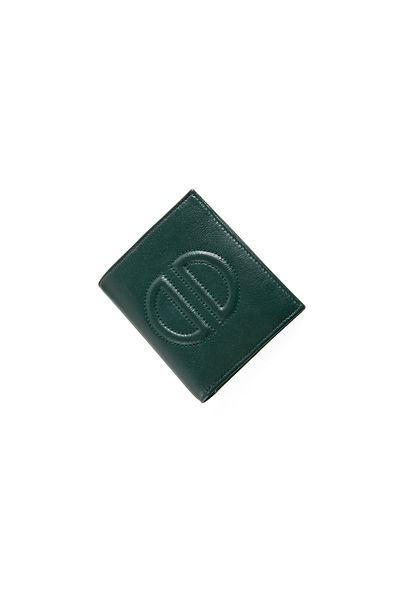 Desa Women's Leather Wallet with Green D Logo