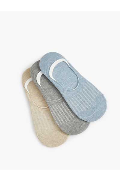 Koton Textured 3-Piece Ballerina Socks Set - Multi Color