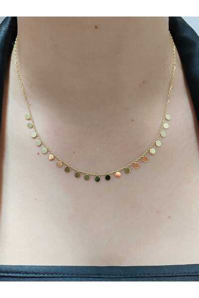 Berr Diamond 14 Ayar Altın Pullu Kolye