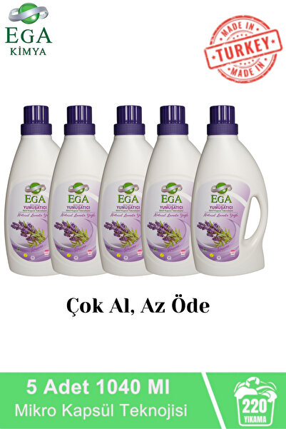 Ega Kimya Aktif Kapsül Teknolojili Lavanta Çamaşır Yumuşatıcısı 5 X 1040 ml 2...