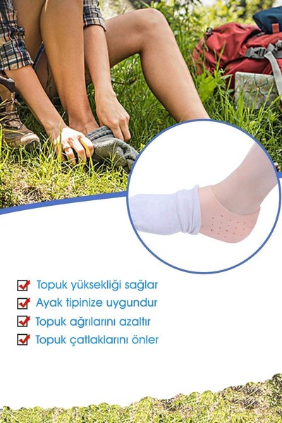 başarı ortopedi Topuk Gömleği Topuk Dikeni Önleyici 1 Çift Silikon Esnek Ayak Çatlak Tabanlık Nasır Çorabı Topukluk