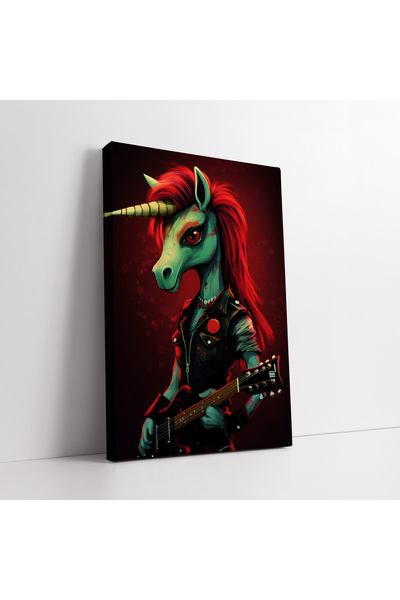 KOSS Dijital Китарист Unicorn Punk Rock платно, декоративна картина за музика...