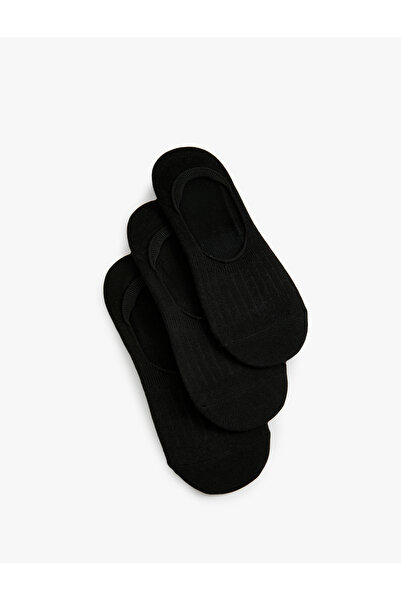 Koton Σετ 3 τεμαχίων κάλτσες μπαλαρίνας με υφή πολύχρωμες