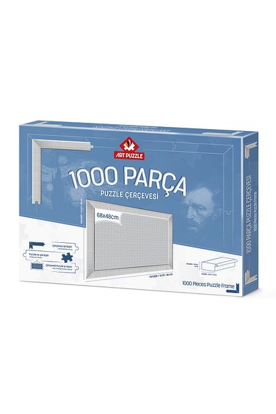 Art Puzzle White 1000 Piece Disassembled Puzzle Frame