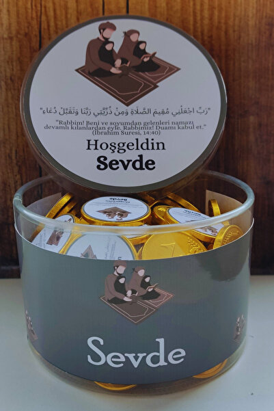 afyoresel 50 Adet İsimli Sütlü Kokolin Kız Bebek Çikolatası