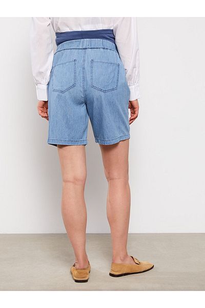 LC Waikiki Pantaloni scurți de maternitate uni, cu panou abdominal și talie elastică