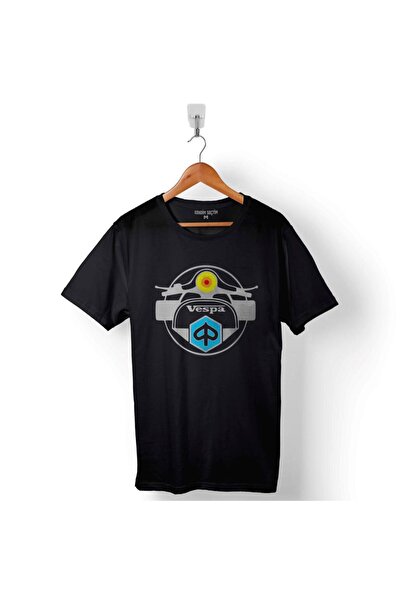 Kendim Seçtim Vespa Club Logo Motociklistička Štampano Majica Unisex T-shirt