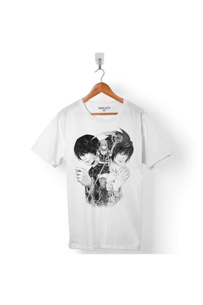 Kendim Seçtim Чоловіча біла футболка Death Note