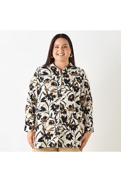 Ulla Popken FULL SLEEVE PRINTED SHIRT