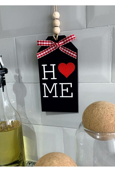 SSCglow Σκανδιναβικό στυλ HOME Καφέ Χρώμα Καρδιά Λεπτομερής Ντουλάπα Κουζίνας Στολίδι τοίχου μπαλκονιού