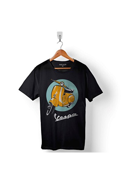 Kendim Seçtim Vespa Club Logo Motociklistička Štampano Majica Unisex T-shirt