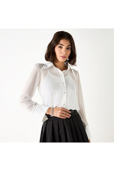 2Xtremz Embellished Shirt With Long Sleeves