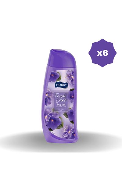 Hobby Body Shampoo Fresh Care Violet 400 ml - (6 Pcs)