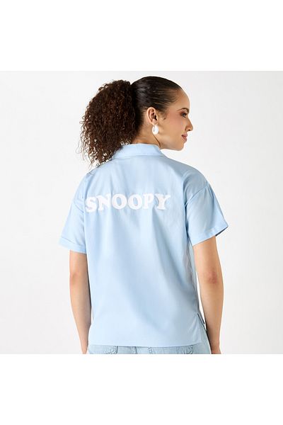 SP Characters CROP SHIRT WITH DIP BACK HEM AND SIDE SLIT