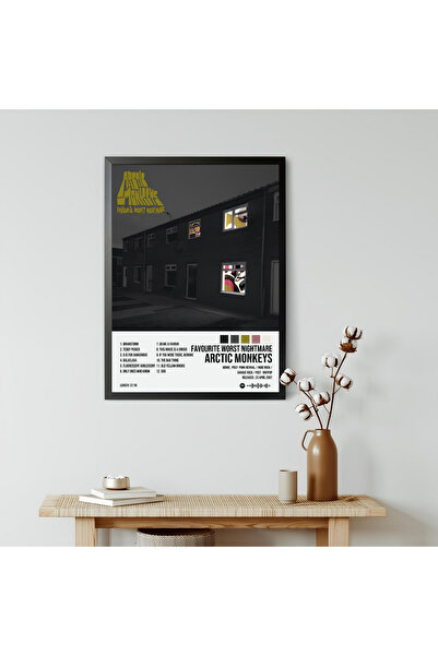 Orendart Arctic Monkeys - Favourite Worst Nightmare Albüm Spotify Çerçeveli Poster Tablo