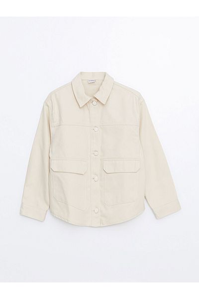 LC Waikiki Lcw Basic Long Sleeve Girl's Shirt Jacket