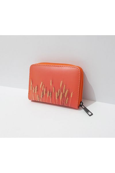 renkli çiçekler Portofel de dama 12,5x8,5 CM Portofel de dama cu model Spike Culoare portocalie