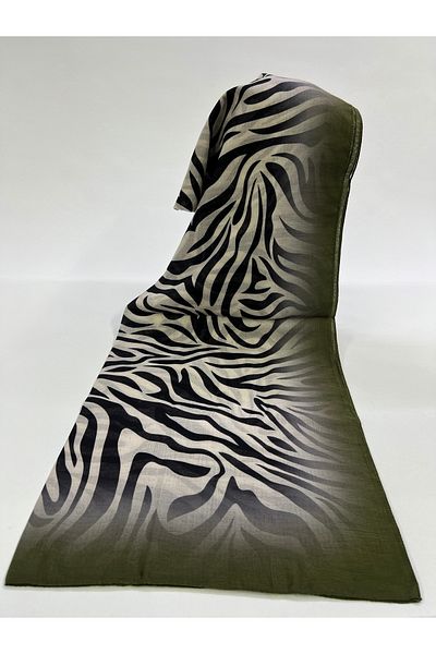 NURMAHREM Shawl Soft Shawl Zebra Pattern Zebra Soft Shawl Cotton Digital Shawl Jacquard Shawl Pattern Shawl