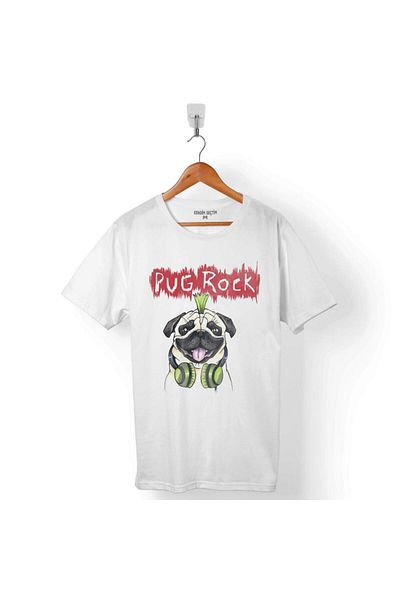 Kendim Seçtim Ανδρικό μπλουζάκι Pug Rock Pugs Dead Metal Music Dog