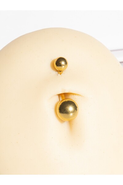MORNEVA Cerrahi Çelik Taşsız Toplu Basic Minimal Göbek Belly Piercingi