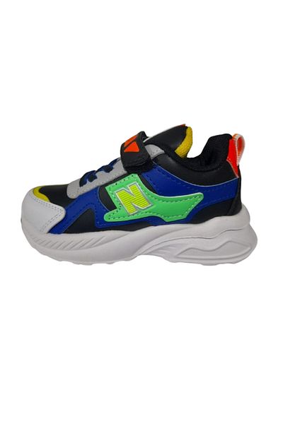Callion Children's Black-Blue Flat Sole Sports Shoes