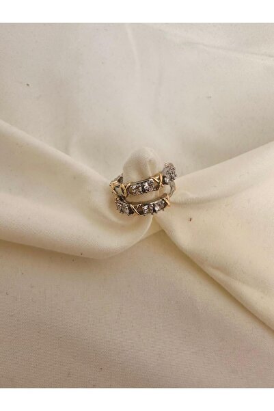 jewerlryword Çelik Gümüş Renk Zirkon Taşlı Xoxo Model Küpe