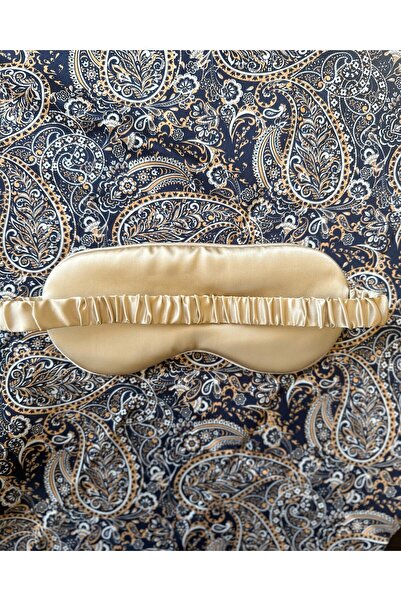 ICON SILK 'Sleep & Glow' %100 Ipek Uyku Maskesi Göz Bandı (ŞAMPANYA RENGİ)