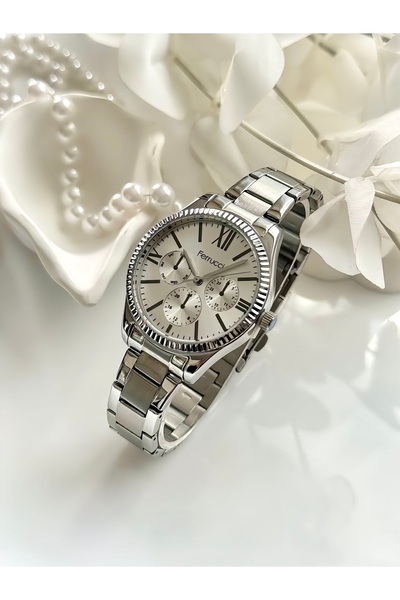Ferrucci FERRUCCİ-(GÜMÜŞ RENK) kadın kol saati